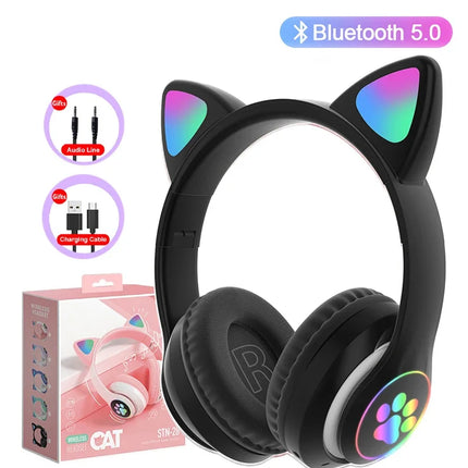 Headphone Bluetooth5.0 Stereo With Mic Support TF Card Wireless Kids Girl Earphone Birthday Gift