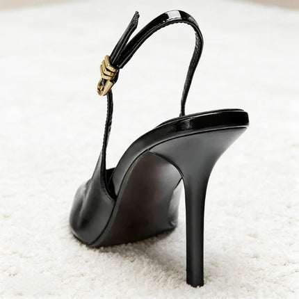 Luxury Metal Ankle Strap Buckle Brand Designer Shoes Cozy Commuter Office Shoe