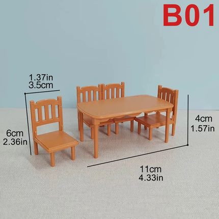Toys Set DIY Forest Family Kids Girls Pretend Play Furniture Toys Gift for Christmas Birthday