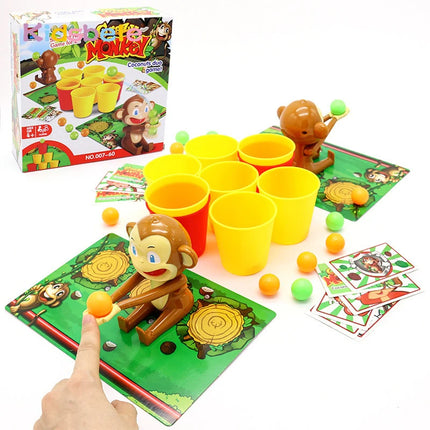 Cartoon Monkey Ball Interactive Game Party Board Game 2 Persons Competition  Shooting Set Table Toy