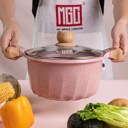 French 9-piece Pot Set,household Non-stick Flat-bottomed Steamer,double-flavored Pot,soup Pot