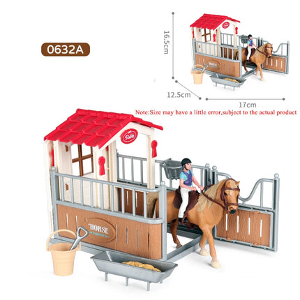 Farm Horse Race Model Action Figures DIY Equestrianism Horseman Animals
