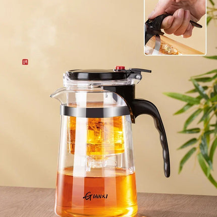 Tea Pot One-button Filtering Tea Separation Kettle Tea Coffee Maker