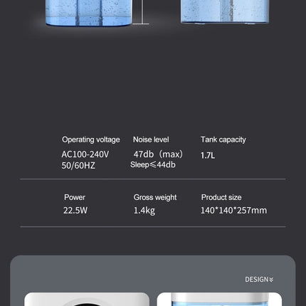 Small Dehumidifier Home Air Dyer Large Capacity Indoor Moisture Remover Bedroom Office Silent Air Purification 1.7L Dehumidifier