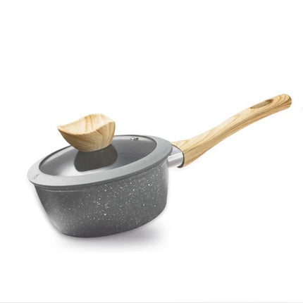 Giyoca Spot Goods Non-stick Pot Set Frying Pan Soup Pot with Lid Aluminium Kitchen Multi-function Set