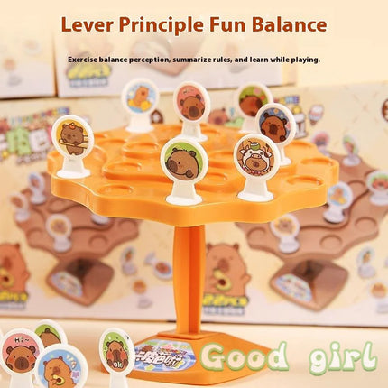 1 Set Parent-child Lnteractive Children's Mindfulness Thinking Training Board Game Puzzle Kapibala Balance Tree Toy