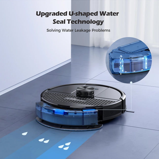 Lubluelu SL68 Robotic Vacuum Cleaner, 4500Pa Suction Power, Self-Charging, Anti-Siphon 5 Maps 24 No-Go Zones Hard Floor Cleaning