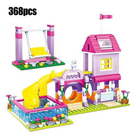 1018pcs City 1 Double-storey Villa House Building