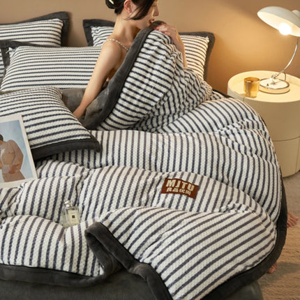 Winter quilts milk fleece cotton bedding thickened blanket warm dormitory single
