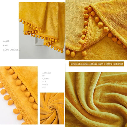 Blanket with Hair Ball, Super Soft Winter Warm Throw Blankets