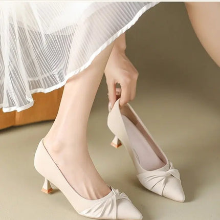 Ladies Summer Footwear with Heel Shoes for Women 2024 Green Office Medium Heels Moccasins Elegant Dress on Offer E Fashion Y2k A