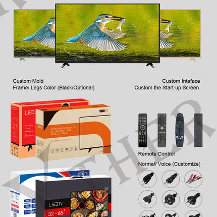 55 Inch Smart LED TV Television With T2 S2 TV