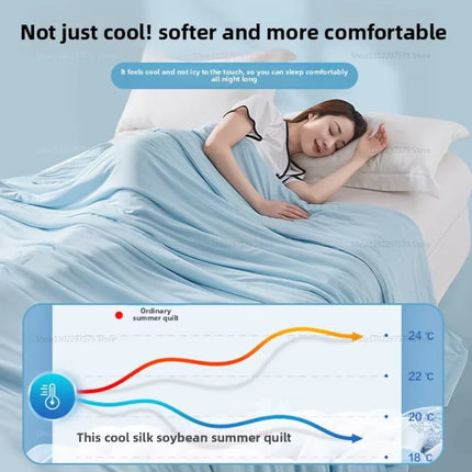 Cold Silky Summer Blanket Cooling Fabric Air Condition Quilt Cool Blankets for Beds