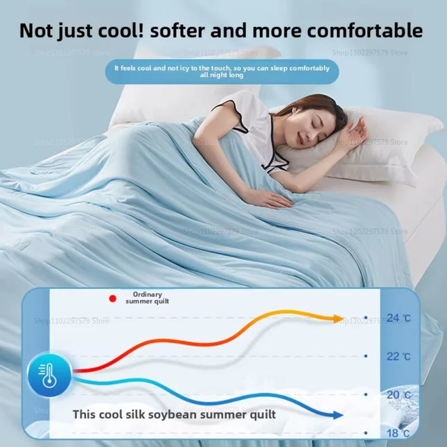 Cold Silky Summer Blanket Cooling Fabric Air Condition Quilt Cool Blankets for Beds
