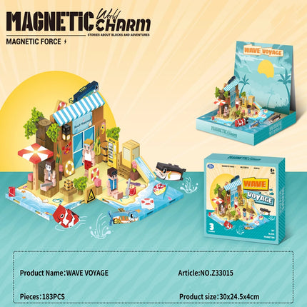 3D World Magnetic Building Blocks, Hunter + Cooking + Birthday Building Blocks Children's Toy Gift