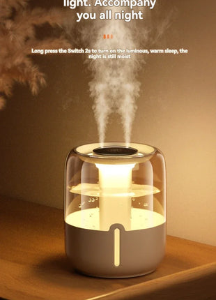 6.8L large capacity humidifier USB Double spray Home dormitory office bedroom desktop with small night light