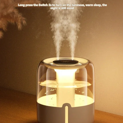 6.8L large capacity humidifier USB Double spray Home dormitory office bedroom desktop with small night light