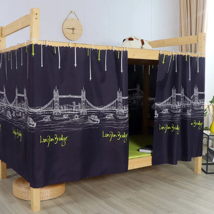 Bed Curtain Students Bunk Up and Down Canopy Bed Curtain Protect Privacy Partition Curtain Mosquito Net Home Decor