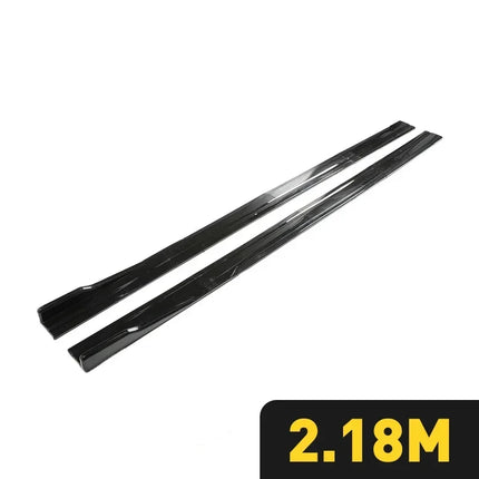 Universal 8PCS 2m/2.18m Side Skirt Extension Rocker Plate Lip Separator Bumper For BMW Mercedes-Benz Toyota Audi Nissan Honda