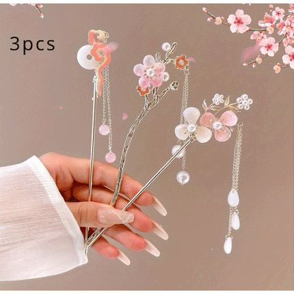 1pc Romantic Chinese Style Hair Accessory Alloy Jewelry Women's Hair Needle Suitable for Daily Wear Gifts Girls Fashion Hairpin