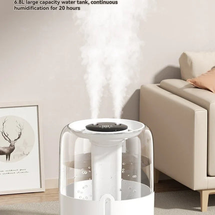 6.8L large capacity humidifier USB Double spray Home dormitory office bedroom desktop with small night light