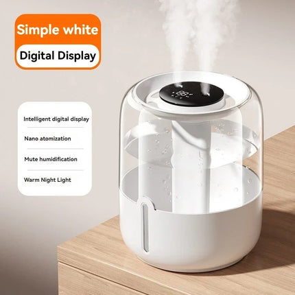 6.8L large capacity humidifier USB Double spray Home dormitory office bedroom desktop with small night light