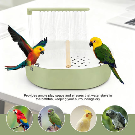 Parrot Automatic Shower Pet Bird Bath Cage Basin USB Electric Circulating Water Bird Bathtub for Lovebird Cockatiel Birds Toy