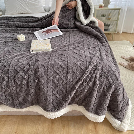 Foreign Trade Lamb Velvet Blanket Coral Flannel Sofa Cover Blanket Nap Office Shawl Air Conditioning Small Blanket Gift