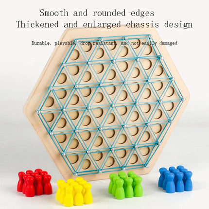 Kid Chain Triangle Chess Social Board Game Battle Chess Game Wooden Toy