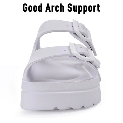 Evshine 2024 Summer Flat Sandals Fashion Women Platform Sandals Outdoor Soft Beach Slippers Non-slip Lightweight Cloud Slippers
