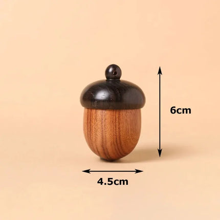 Acorn Ornament Wooden Aromatherapy Container DIY Key Chain Pendant Accessories Car Decoration Pendant