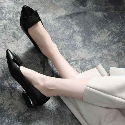 Woman Pumps Formal Low Heel Elegant Red Shoes For Women Moccasins Pointed Toe Y2k Premium Offer High Quality Social On E A