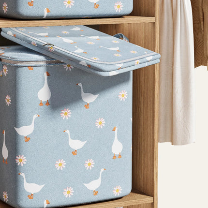 100/140/180L Clothes Quilt Storage Bag Household Large Capacity Quilt Storage Box Wardrobe Non-woven Clothing Moving Luggage