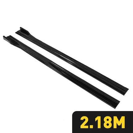 Universal 8PCS 2m/2.18m Side Skirt Extension Rocker Plate Lip Separator Bumper For BMW Mercedes-Benz Toyota Audi Nissan Honda