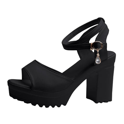 Women Fish Mouth Platform High Heels Wedges Buckle Slope Sandals Women Shoes Woman Platform High Heels Sandals High Heels