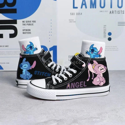 Lilo And Stitch Kids Canvas Sneakers Boys Fashion Anti-slip Breathable Sports Shoes