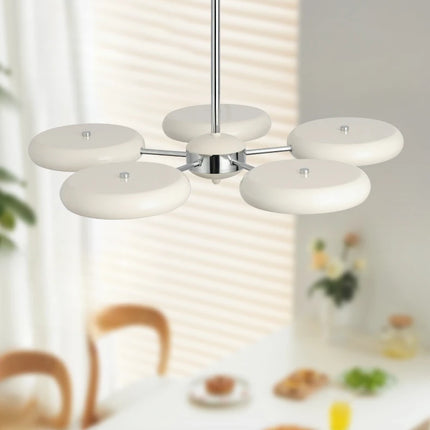 Cream Beige Restaurant Pendant Light Modern Minimalist Creative Ceiling Chandeliers Bauhaus Dining Room Light Bedroom Lighting
