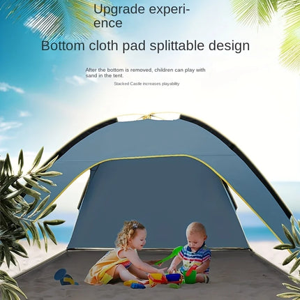 Beach tent sun and rain protection, quick opening construction, three ventilated and spacious outdoor camping tents