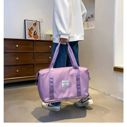 Carry On Travel Duffle Bag Nylon Waterproof Sports Gym Tote Bags for Women Large Capacity Storage Luggage Handbag