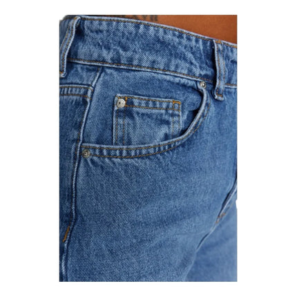 Trendyol TYZA Women's Jeans Casual Beltless Wide Leg Denim Plain Jeans Wide Leg Casual Pants Denim Pants