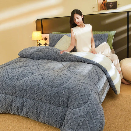 Super Thick Winter Warm Blanket for Bed Artificial Lamb Cashmere Weighted Blankets