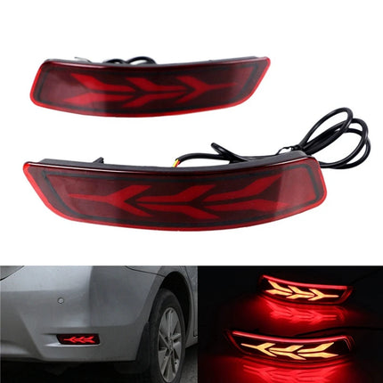 2Pcs LED Rear Bumper Reflector Lamp Driving Warning Light Brake Stop Light Turn Signal Light For Toyota Corolla Altis 2014-2018