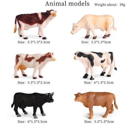 House Equestrian Fencing Palm Farm Cow Horse Animal Model Action Figures Miniature Cute Kid Toy Gift
