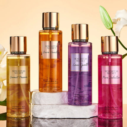 Body Spray Flower Fruit Lasting Perfume Natural Plant Love Spell Scent Velvet Petal Fragrance Crushed Flash Gold Deodorant 250ml