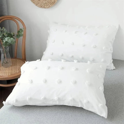 High Quality Crafts with Furball Double Bed Duvet Cover Set 220x240 Tufted King Size Pillow Case