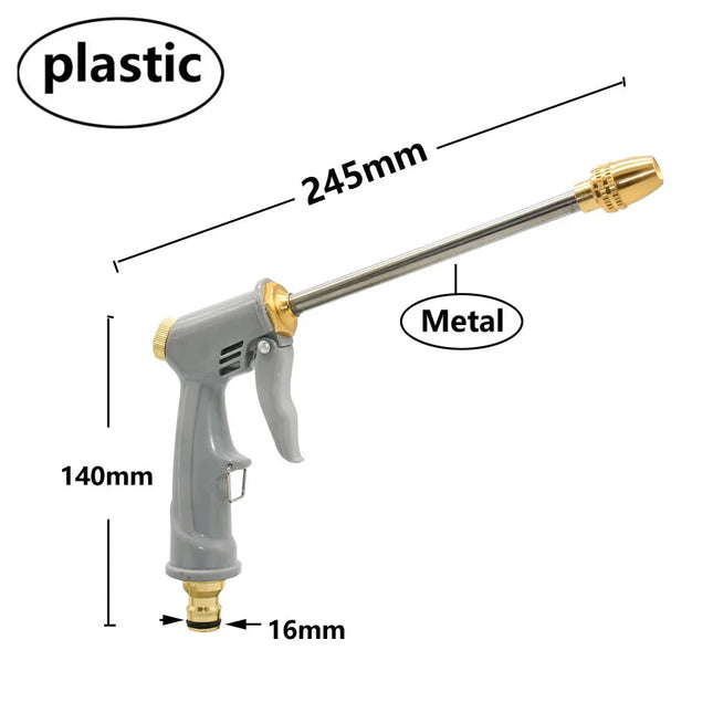 High Pressure Spray Water Gun Washing Garden Watering Hose Nozzle Sprinkler