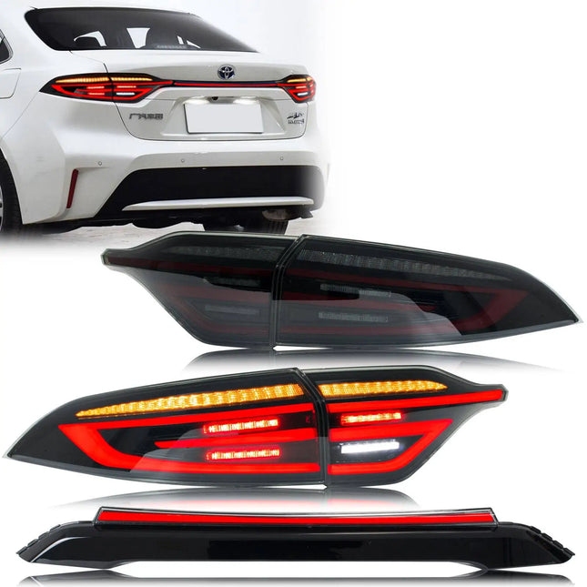 LED Tail Lights Center Lamp for Toyota Corolla 2020-2024 E210 Start-up Animation Sequential Signal Rear Lamps Assembly