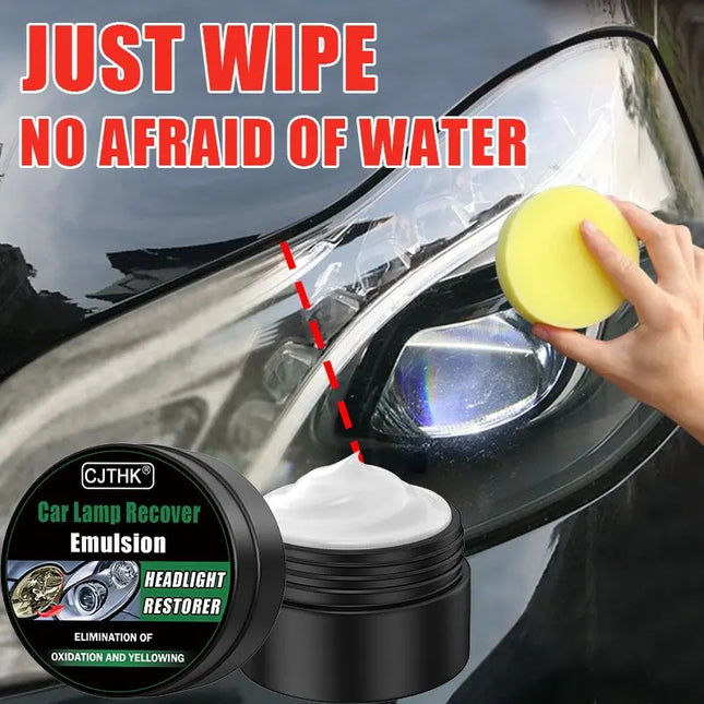 Car Headlight Restoration Polishing Kit - Scratch Remover & Oxidation Cleaner Repair Paste for Headlamp Assembly