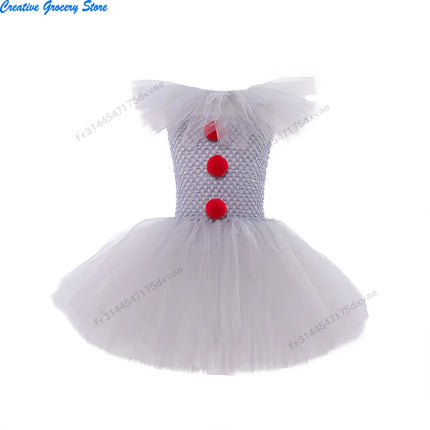 Halloween Costume For Kids Gray Girls Tutu Dress Kids Cosplay