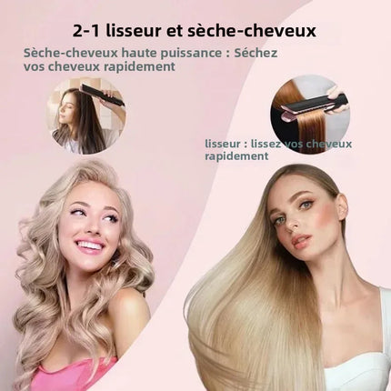 2-in-1 Hair Straightener and Dryer Combo